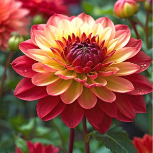 Георгин Оникс Найт купить по цене от 590р. в интернет-магазине «Посадика» с доставкой почтой в в Люберцые и по всей России – [изображение №1].